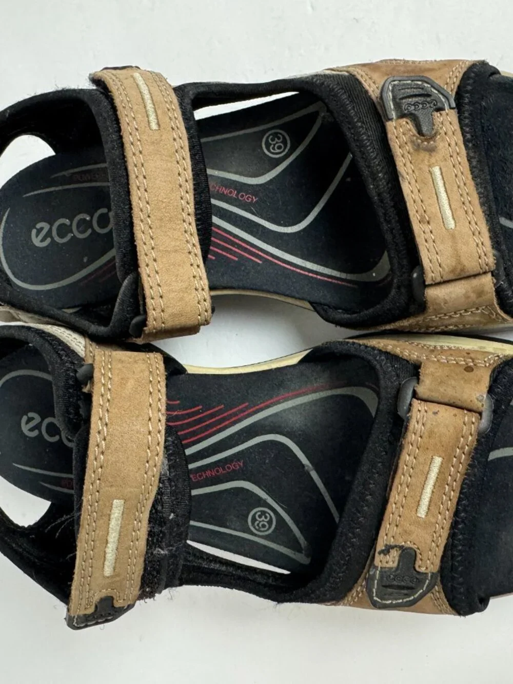 Ecco Yucatan Nubuck Leather Sport Sandals,Size 8-8.5  (EU 39)